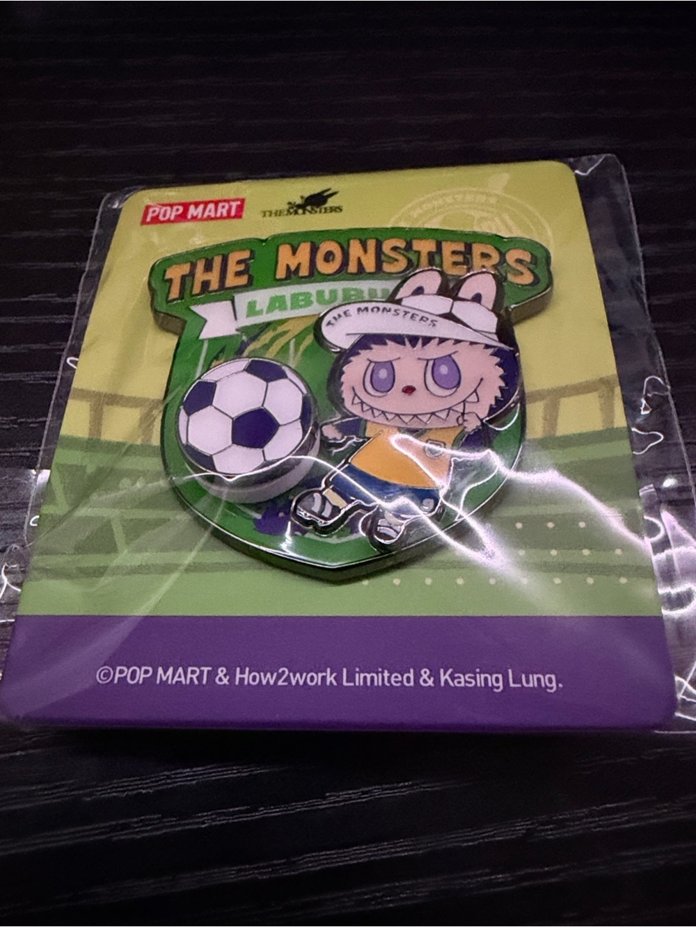 POP MART THE MONSTERS Labubu FIFA Soccer Enamel Pin Brooch